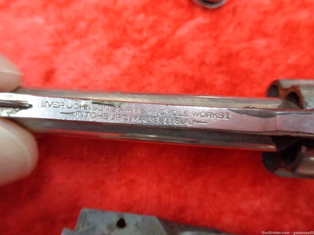 6 Iver Johnson Cycle Top Break Safety Automatic Barrel Cylinder Nickel Blue-img-14