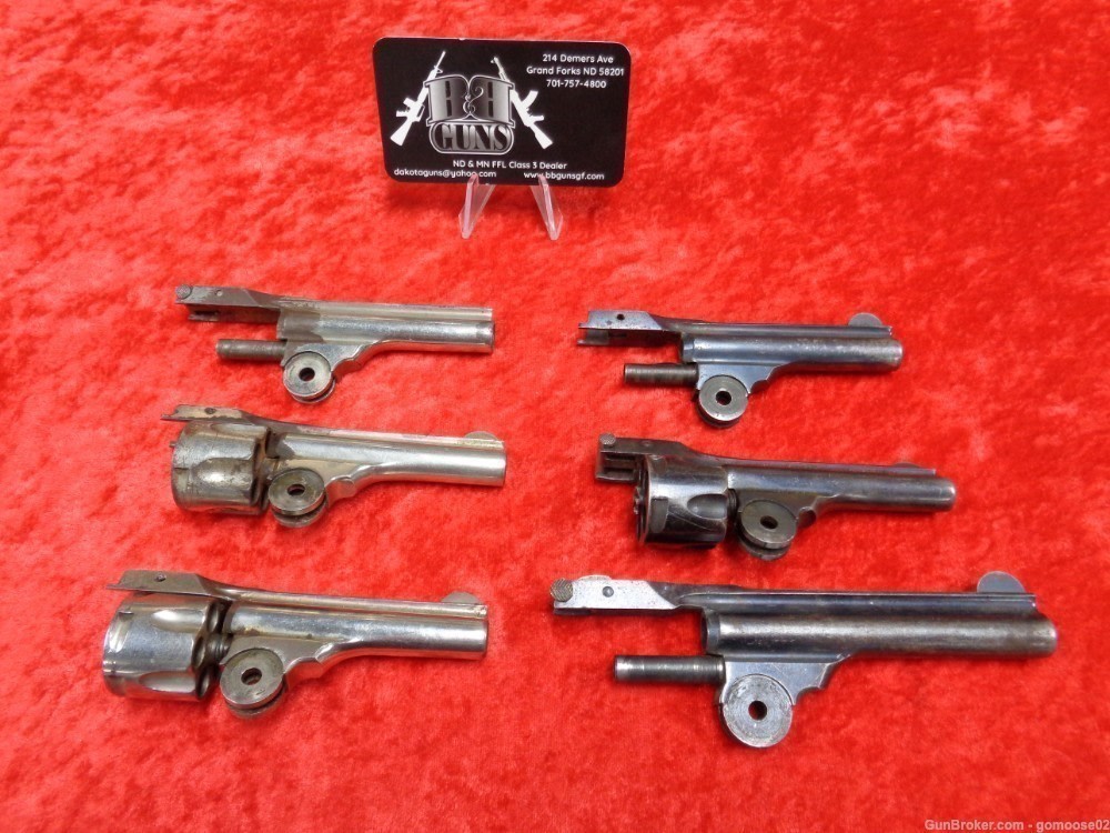 6 Iver Johnson Cycle Top Break Safety Automatic Barrel Cylinder Nickel Blue-img-0