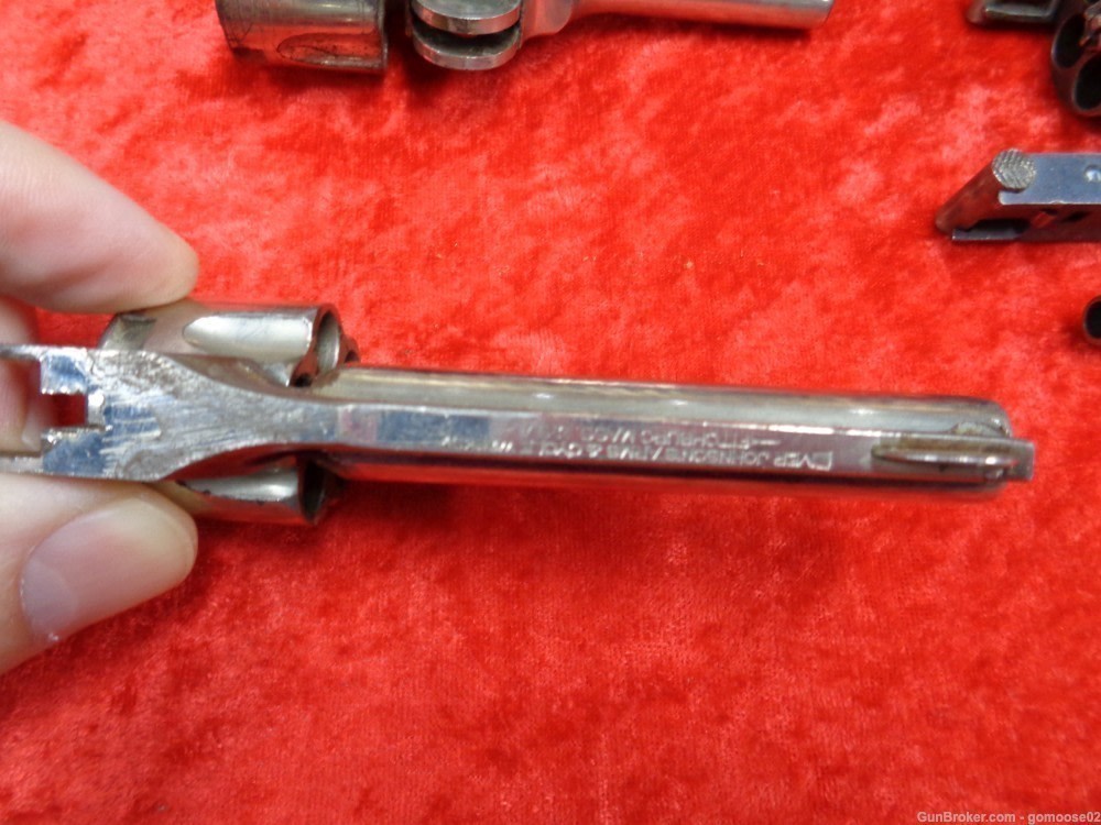 6 Iver Johnson Cycle Top Break Safety Automatic Barrel Cylinder Nickel Blue-img-7