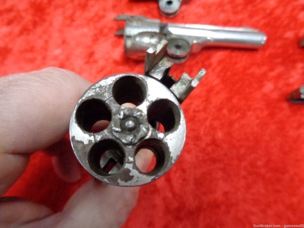 6 Iver Johnson Cycle Top Break Safety Automatic Barrel Cylinder Nickel Blue-img-9