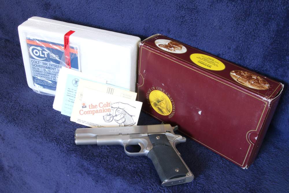 Like New - COLT 1911 Govt. Mdl. .45 ACP Stnls Pistol Mfg. 1989 - NO RESERVE-img-0