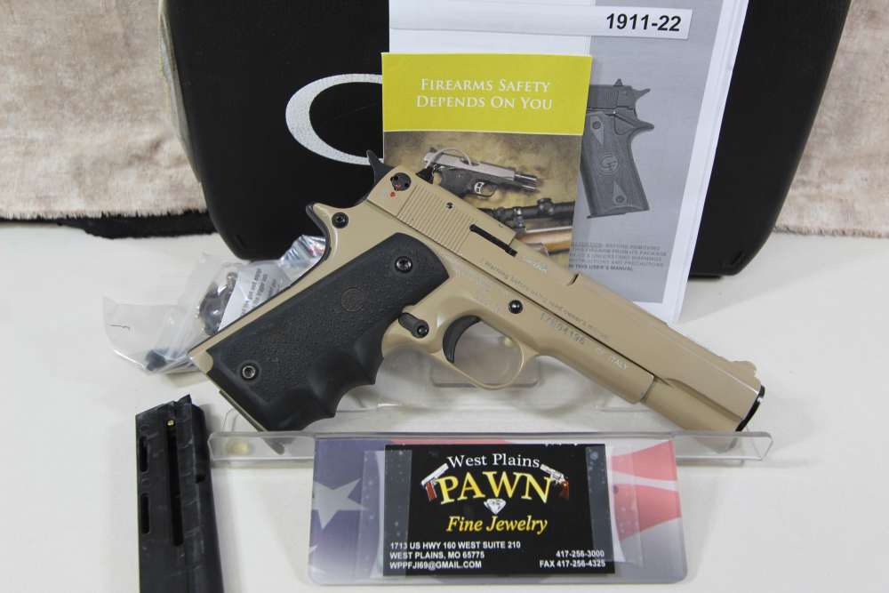 CHIAPPA 1911-22 SEMI AUTO .22 LR PISTOL 5" 10+1 TAN 401120-img-1