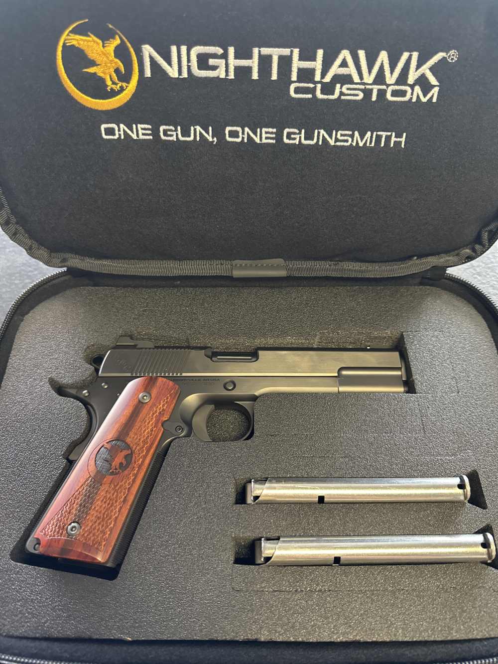 NEW! NIGHTHAWK NHC CLASSIC GOVT 1911 IOS SIGHT UPGRADE DLC FINISH .45 -img-0