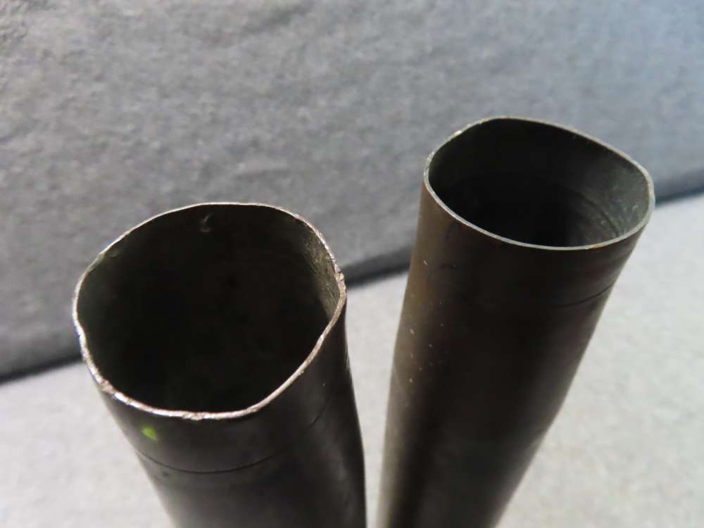 2-WWII US 40mm BOFORS GUN SHELL CASINGS-CLEAN WITH MARKINGS-1943-img-9