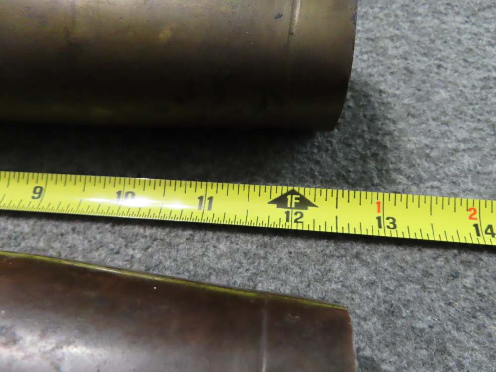 2-WWII US 40mm BOFORS GUN SHELL CASINGS-CLEAN WITH MARKINGS-1943-img-1