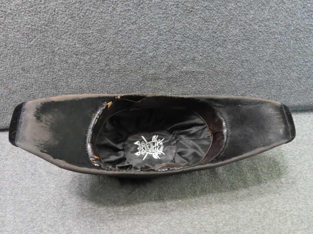 VINTAGE FELT FORE AND AFT CAP WITH PATRIOTIC EAGLE INSIGNIA ON  LEFT SIDE-img-10