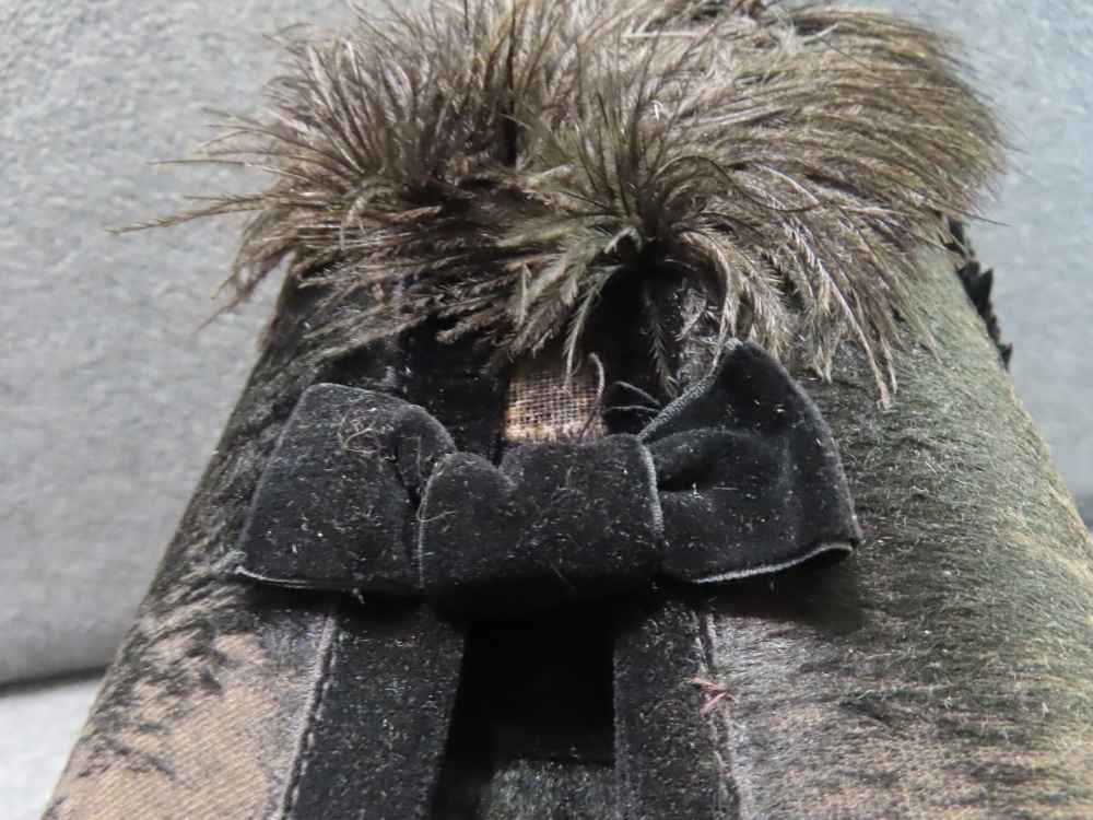 VINTAGE FELT FORE AND AFT CAP WITH PATRIOTIC EAGLE INSIGNIA ON  LEFT SIDE-img-17