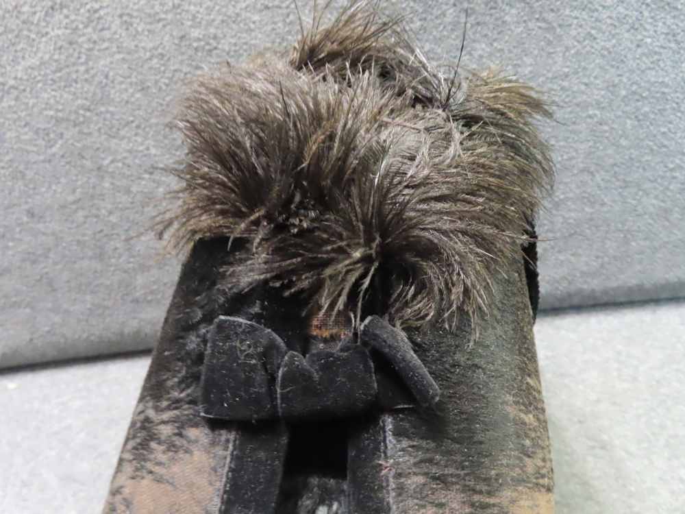 VINTAGE FELT FORE AND AFT CAP WITH PATRIOTIC EAGLE INSIGNIA ON  LEFT SIDE-img-5