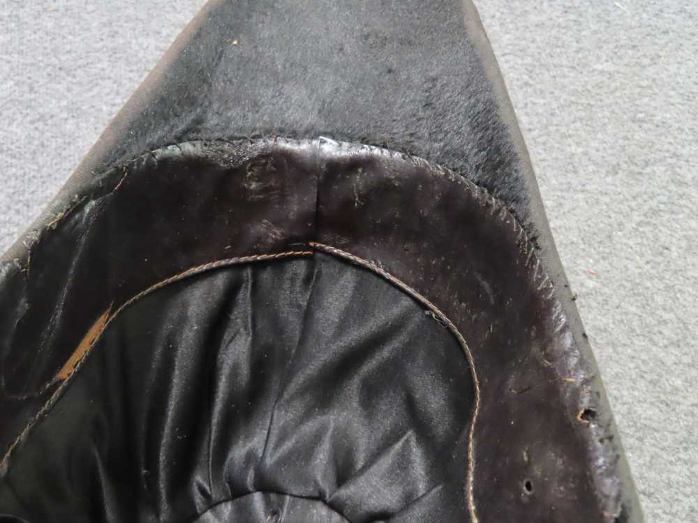 VINTAGE FELT FORE AND AFT CAP WITH PATRIOTIC EAGLE INSIGNIA ON  LEFT SIDE-img-13