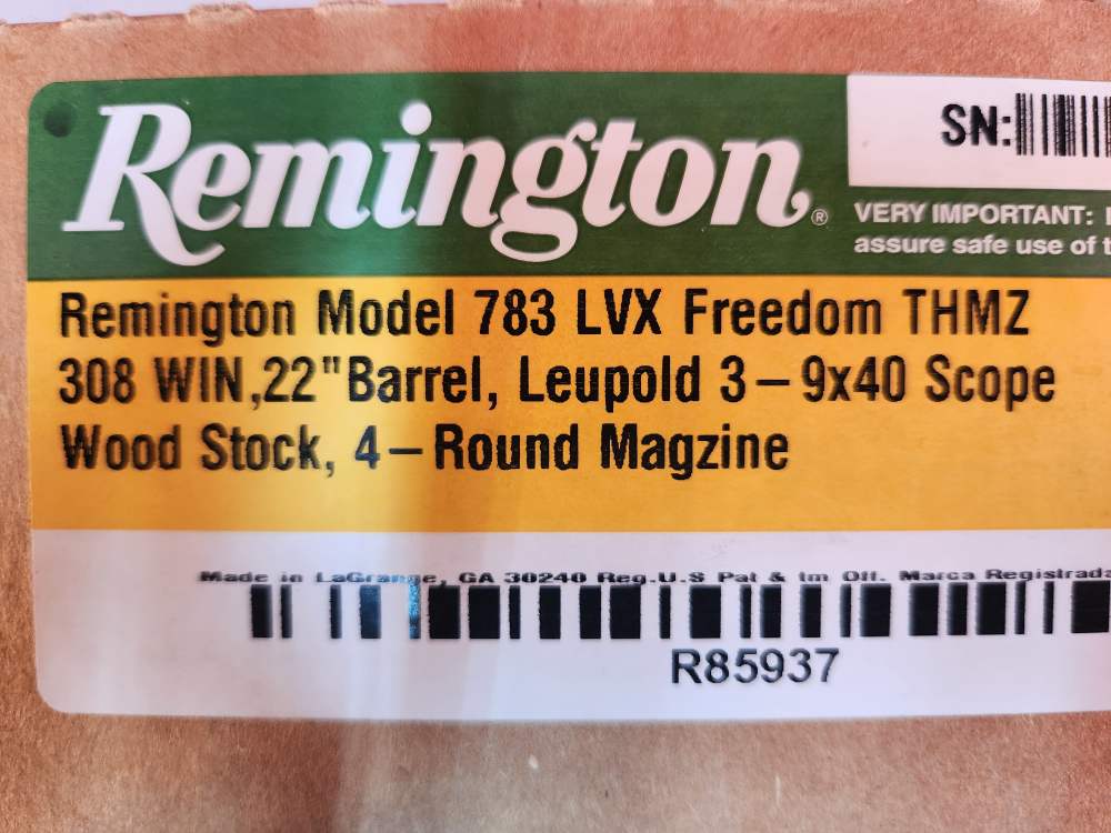 REMINGTON 783 308WIN R85937 W/ LEUPOLD SCOPE NEW, OLD STOCK! PENNY AUCTION!-img-16