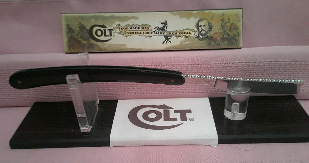 NIB Colt “God Made Man, Samuel Colt Made Them Equal” Straight Edge Razor!-img-1