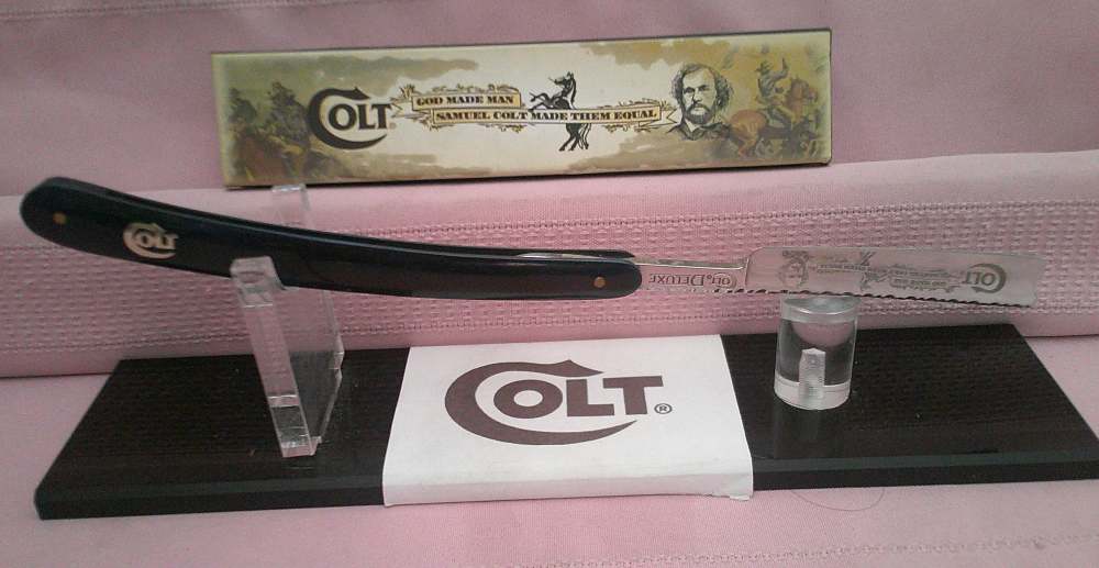 NIB Colt “God Made Man, Samuel Colt Made Them Equal” Straight Edge Razor!-img-0