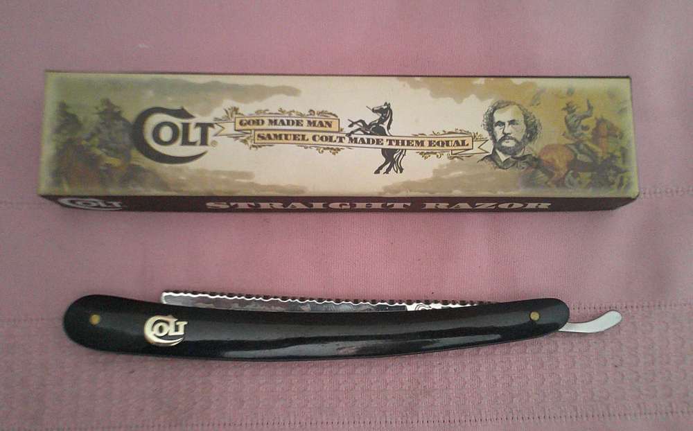NIB Colt “God Made Man, Samuel Colt Made Them Equal” Straight Edge Razor!-img-8