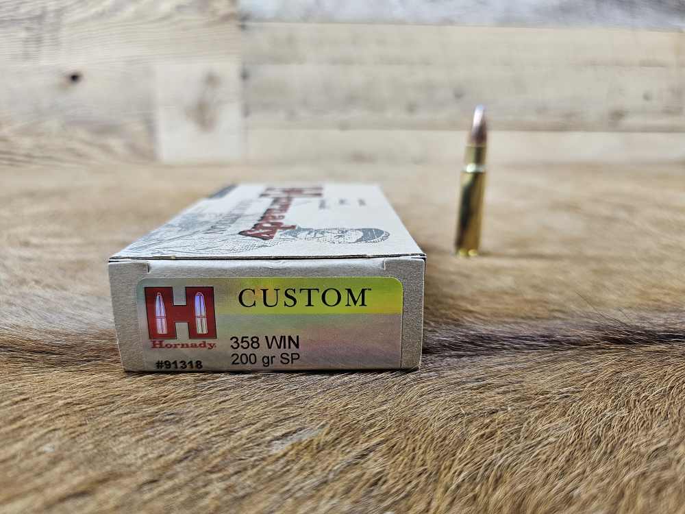 .358 WIN HORNADY CUSTOM 200GR SP AMMO 20 ROUNDS TO A BOX -img-0
