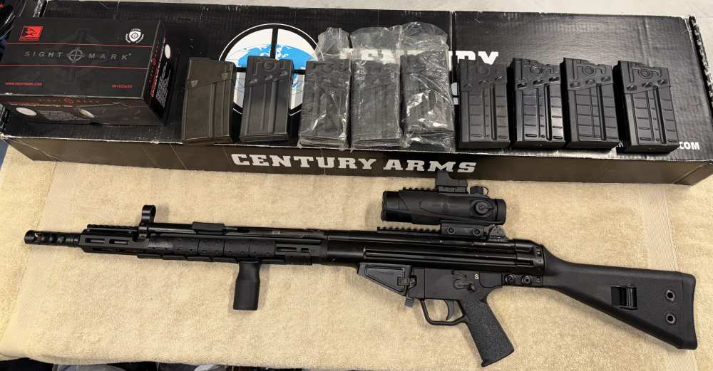 Century Arms C308 Sporter 308 Midwest M-LOK Dual Optics 9 HK Mags-img-0