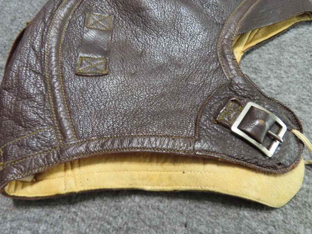 2-WWII USGI FLYERS HATS-CANVAS M450 NAVY & LEATHER NAF 1092-img-3