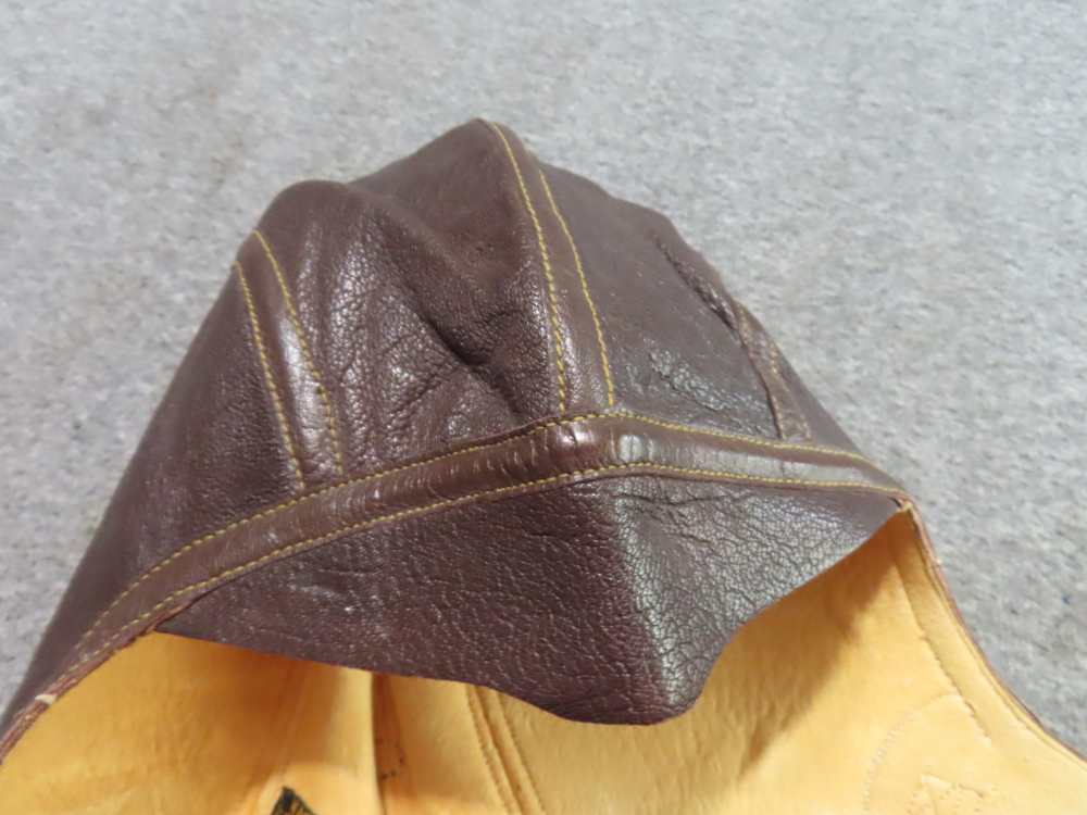 2-WWII USGI FLYERS HATS-CANVAS M450 NAVY & LEATHER NAF 1092-img-5