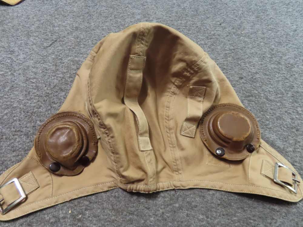 2-WWII USGI FLYERS HATS-CANVAS M450 NAVY & LEATHER NAF 1092-img-11