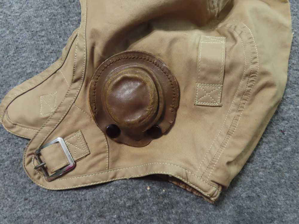 2-WWII USGI FLYERS HATS-CANVAS M450 NAVY & LEATHER NAF 1092-img-7