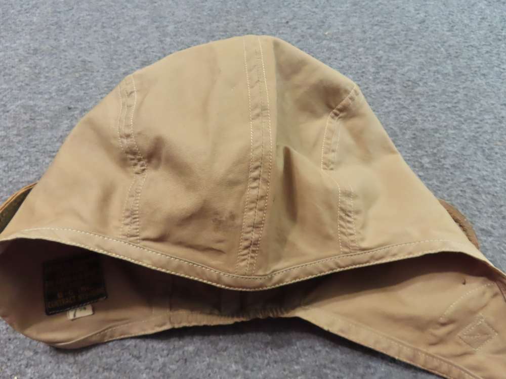 2-WWII USGI FLYERS HATS-CANVAS M450 NAVY & LEATHER NAF 1092-img-10