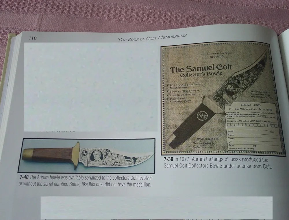 Rare USA MFG COLT Collector Grade 1977 Texas Aurum Etch Bowie Knife #V50662-img-23