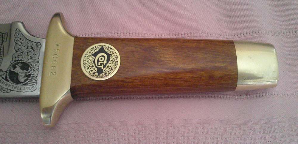 Rare USA MFG COLT Collector Grade 1977 Texas Aurum Etch Bowie Knife #V50662-img-13