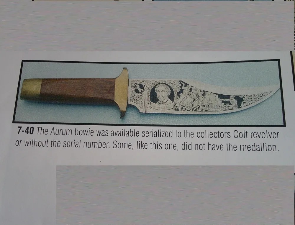 Rare USA MFG COLT Collector Grade 1977 Texas Aurum Etch Bowie Knife #V50662-img-24