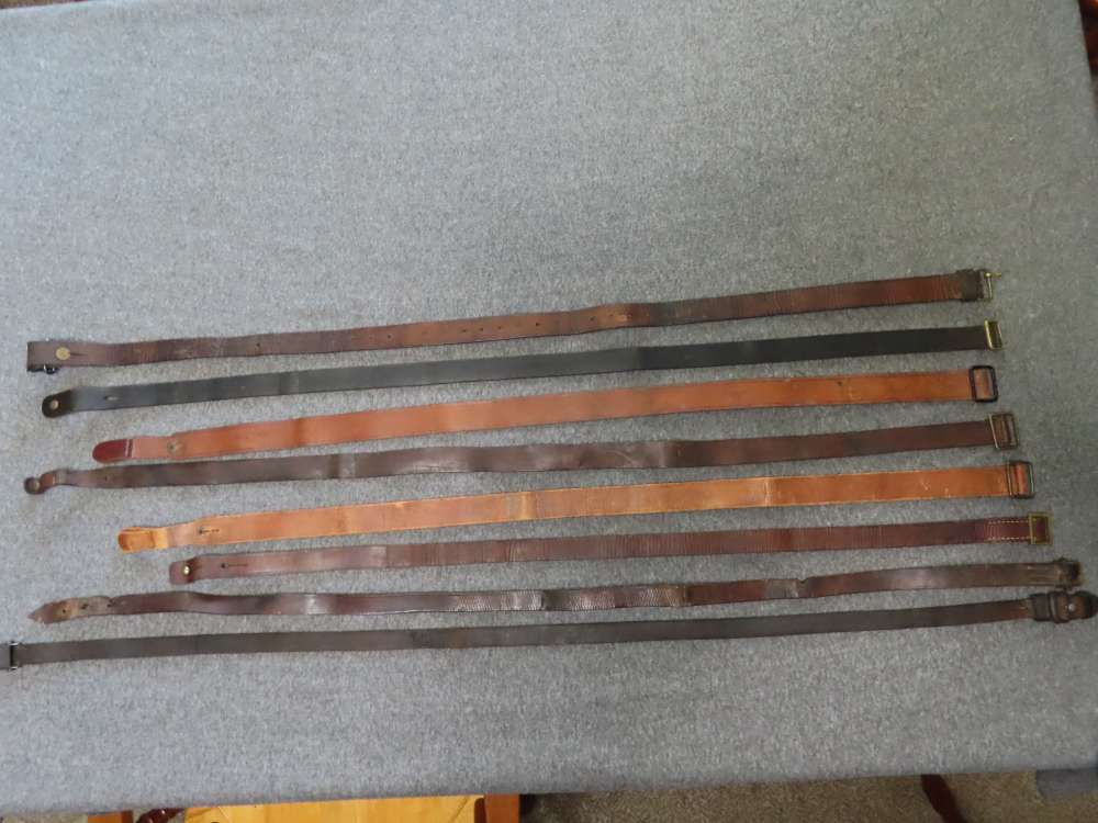 8-WWII ERA EUROPEAN MILITARY RIFLE SLINGS-MOSTLY MAUSER FROM MANY COUNTRIES-img-0