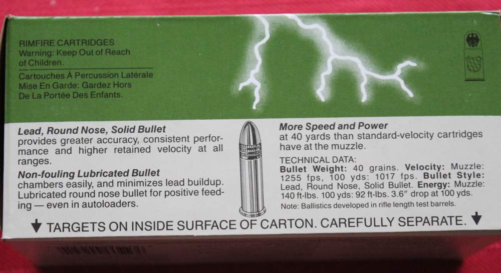 500 Rimfire HiSpeed .22 lr THUNDERBOLT, Long Rifle Cartridges, 40gr, LRN-img-2