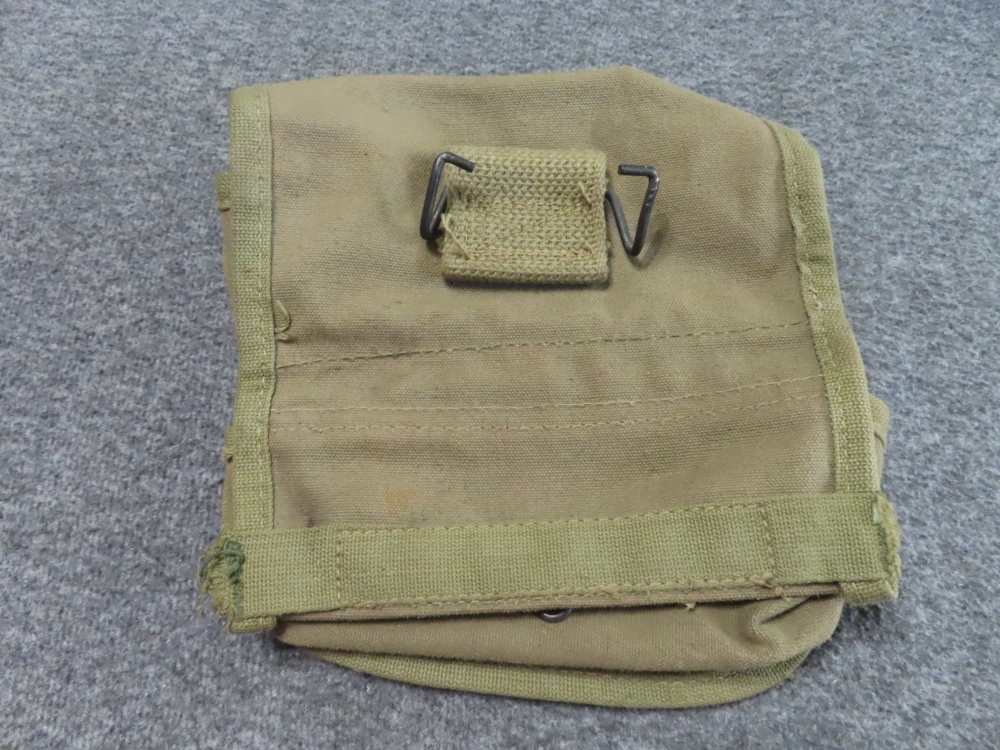EARLY VIETNAM ERA USMC GROUP; HBT HAT-M14 MAG POUCH-2 POCKET GRENADGE POUCH-img-6