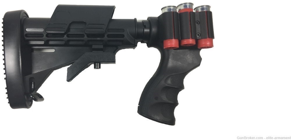 Remington 870 Shotgun Stock & PIstol Grip + Wrench, Pad,Snap On Cheek Rest -img-1