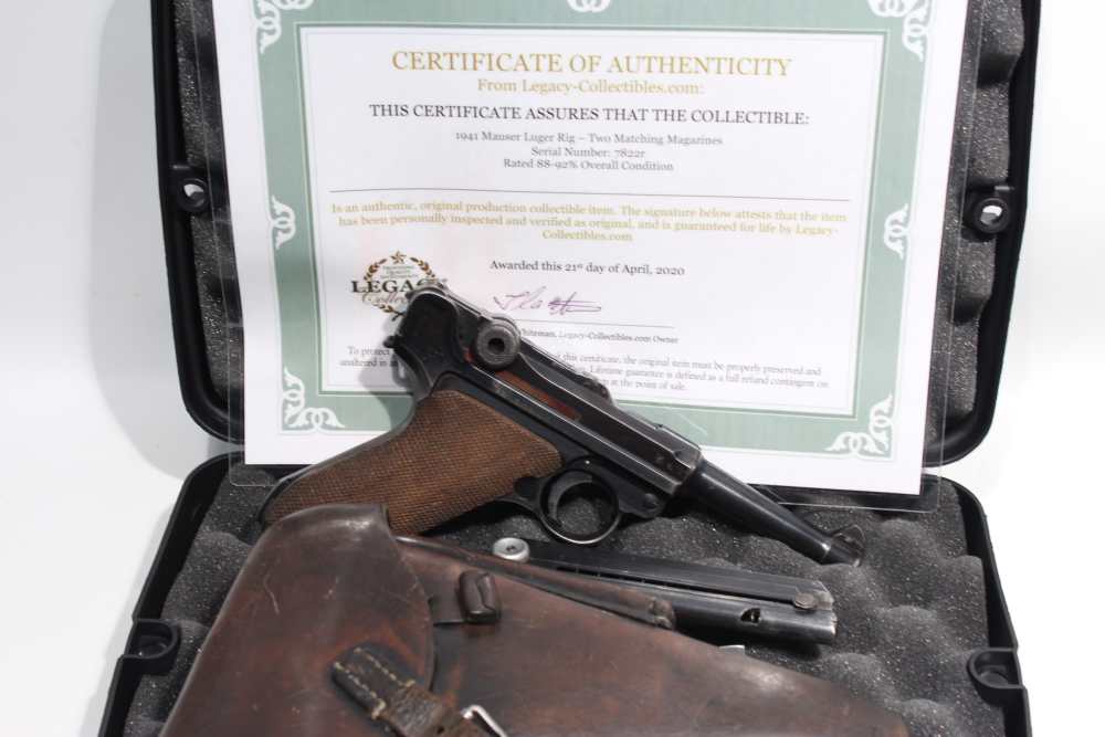 Mauser P08 1941 Luger Certificate of Authenticity-img-0