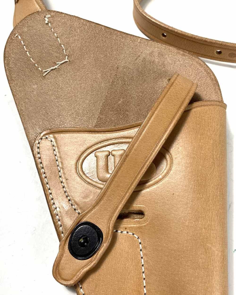 WWII US ARMY M3 .38 REVOLVER PISTOL SHOULDER HOLSTER W/AMMO LOOP-RAW NATURA-img-2