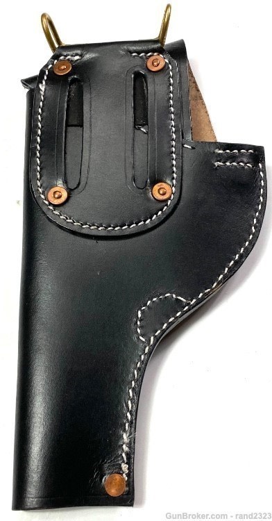 WWII US ARMY S&W VICTORY .38 PISTOL BELT HOLSTER-BLACK-img-2