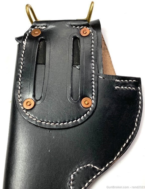WWII US ARMY S&W VICTORY .38 PISTOL BELT HOLSTER-BLACK-img-1