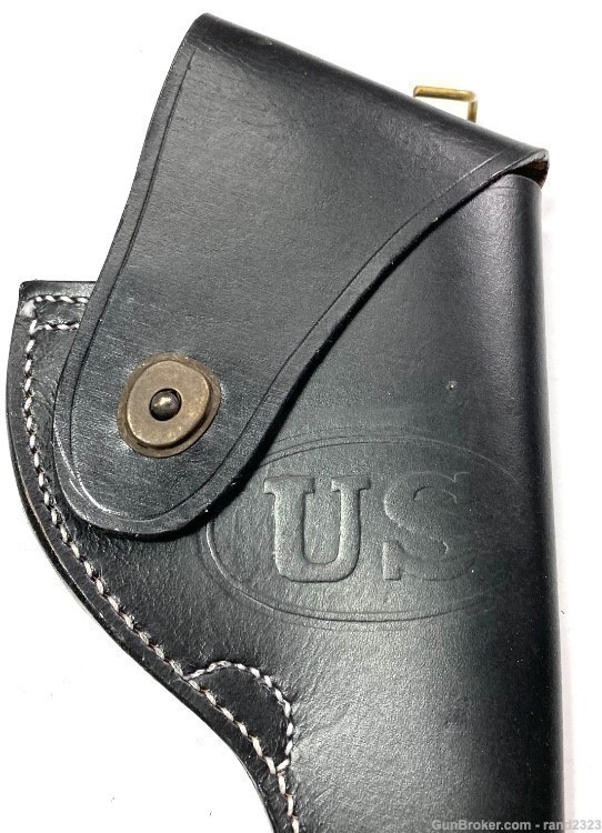 WWII US ARMY S&W VICTORY .38 PISTOL BELT HOLSTER-BLACK-img-3