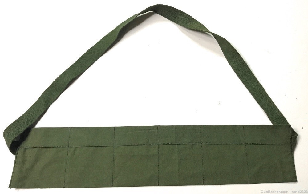 WWII US ARMY M1 GARAND RIFLE CLOTH AMMO BANDOLEER-OD#7-img-0