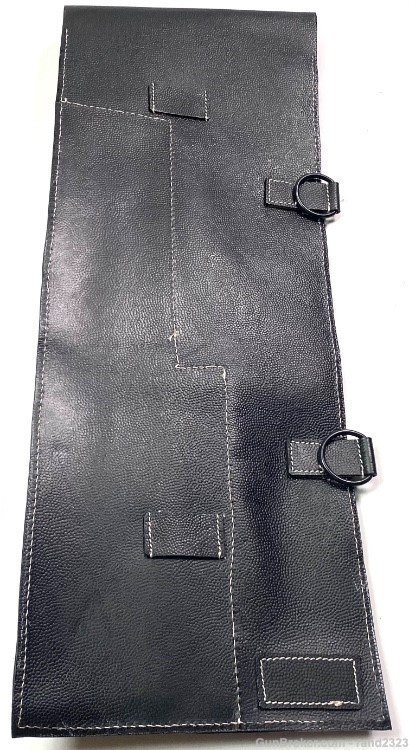 WWII GERMAN MP38 MP40 BLACK PEBBLED LEATHER CARRY CASE-img-4