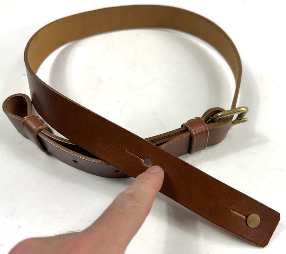 WWII JAPANESE IJA ARMY ARISAKA TYPE 38 RIFLE LEATHER CARRY SLING-img-1