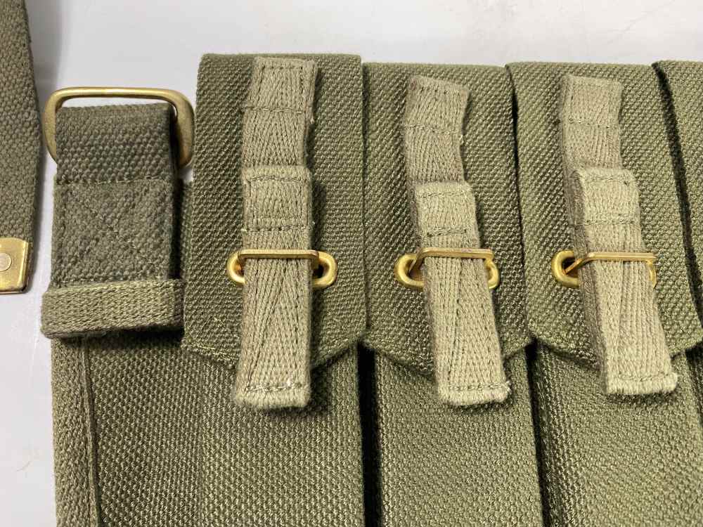 WWII BRITISH 7 POCKET STEN GUN AMMO MAGAZINE BANDOLEER-img-1