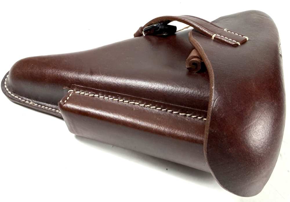 WWI GERMAN ARMY P08 LUGER PISTOL HARDSHELL HOLSTER-WWI MARKED-img-1