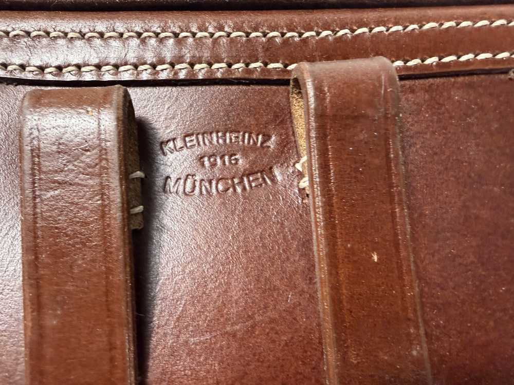 WWI GERMAN ARMY P08 LUGER PISTOL HARDSHELL HOLSTER-WWI MARKED-img-4