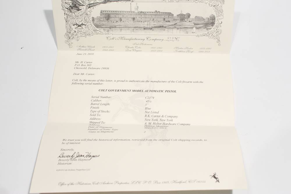 Colt 1911 Government Turnbull Restored Factory Letter, Keyhole Magazine-img-14