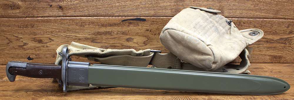 1903 Springfield Mills Pleated Cartridge Belt. WWI WWII Original w/ bayonet-img-3