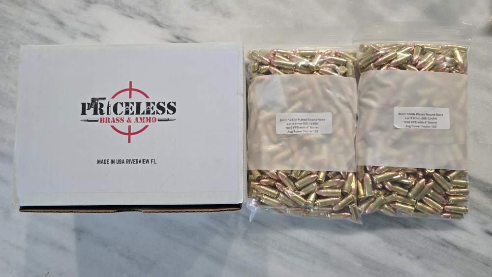 9mm Luger AMMO, USPSA SHOOTING COMPETITION AMMO 124gr RN Bullet, Qty 500-img-1