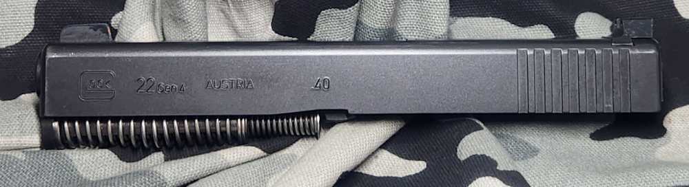 Glock 22 Gen 4 40SW Complete Slide Used 414 Night Sights Discontinued-img-0