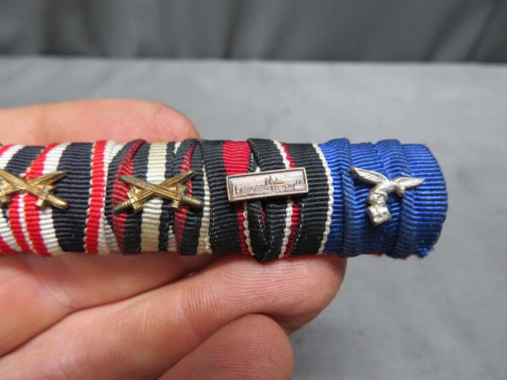 WWII GERMAN LUFTWAFFE RIBBON BAR-ORIGINAL-VETERAN OF BOTH WORLD WARS-NICE-img-2