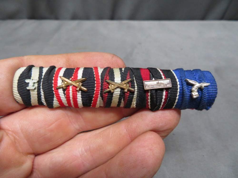 WWII GERMAN LUFTWAFFE RIBBON BAR-ORIGINAL-VETERAN OF BOTH WORLD WARS-NICE-img-0