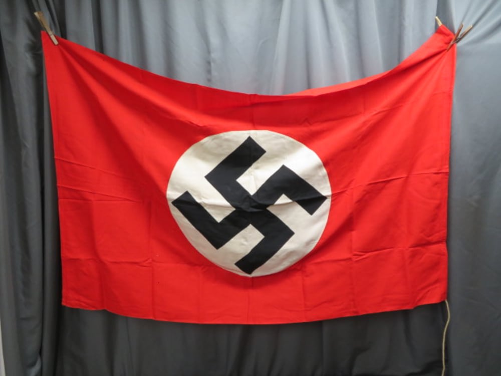 WWII GERMAN NSDAP / NATIONAL FLAG-ORIGINAL-NICE TAG-img-6
