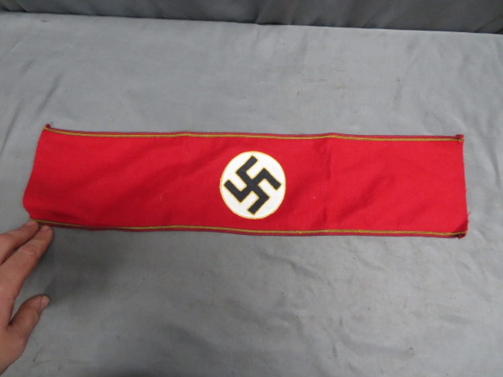 WWII GERMAN NSDAP POLITICAL LEADER ARMBAND-ORIGINAL-EXCELLENT-img-0